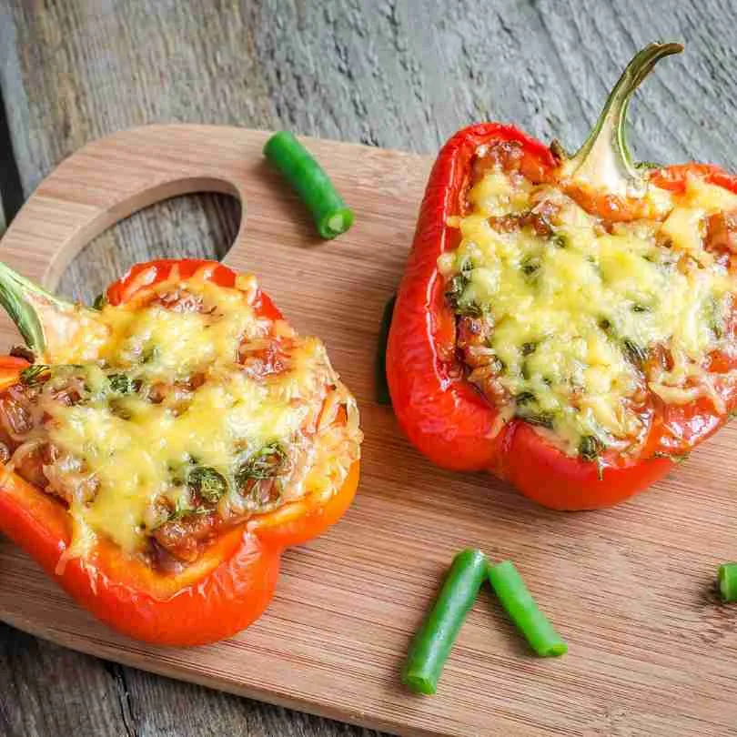 air fryer minced stuffed peppers