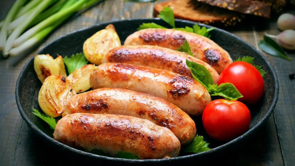 cooked air fryer sausages