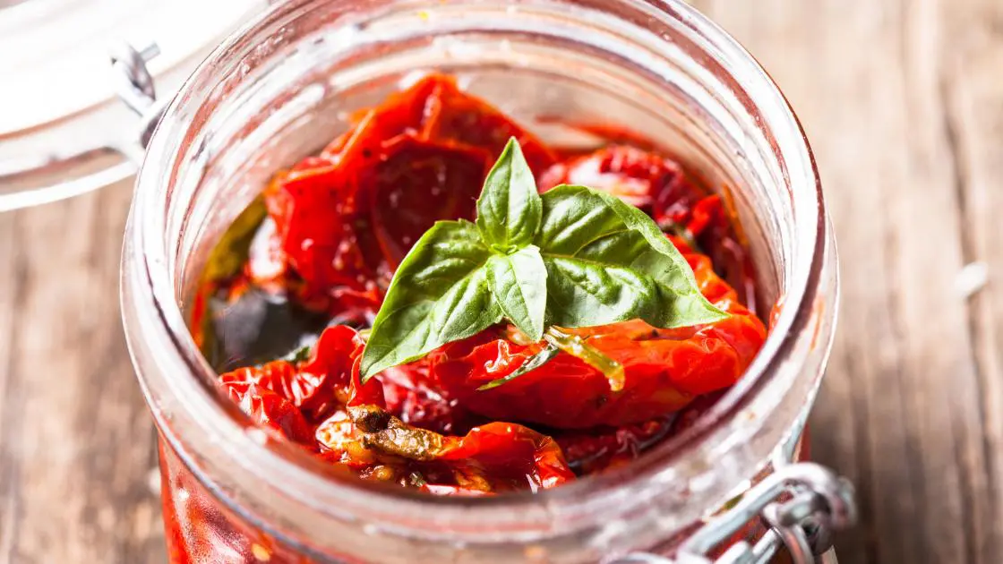 Sun Dried Tomatoes In A Glass Jar