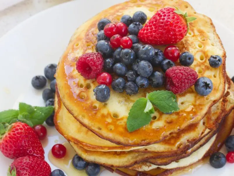 air fryer stack of pancakes