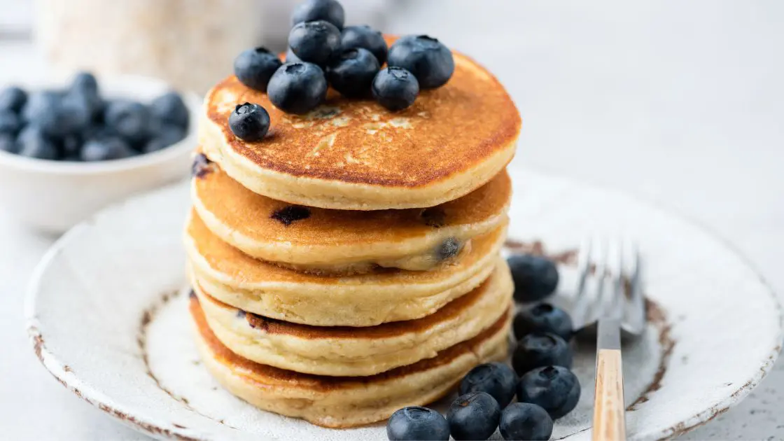 Air Fryer Pancakes With Blueberries