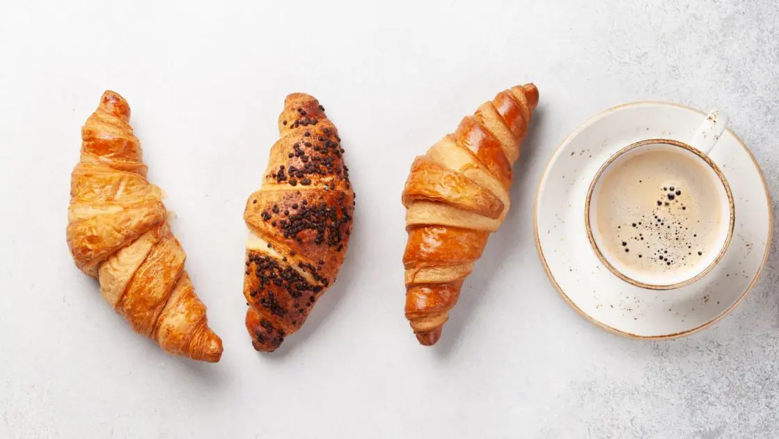 Air Fryer Croissants With A Coffee